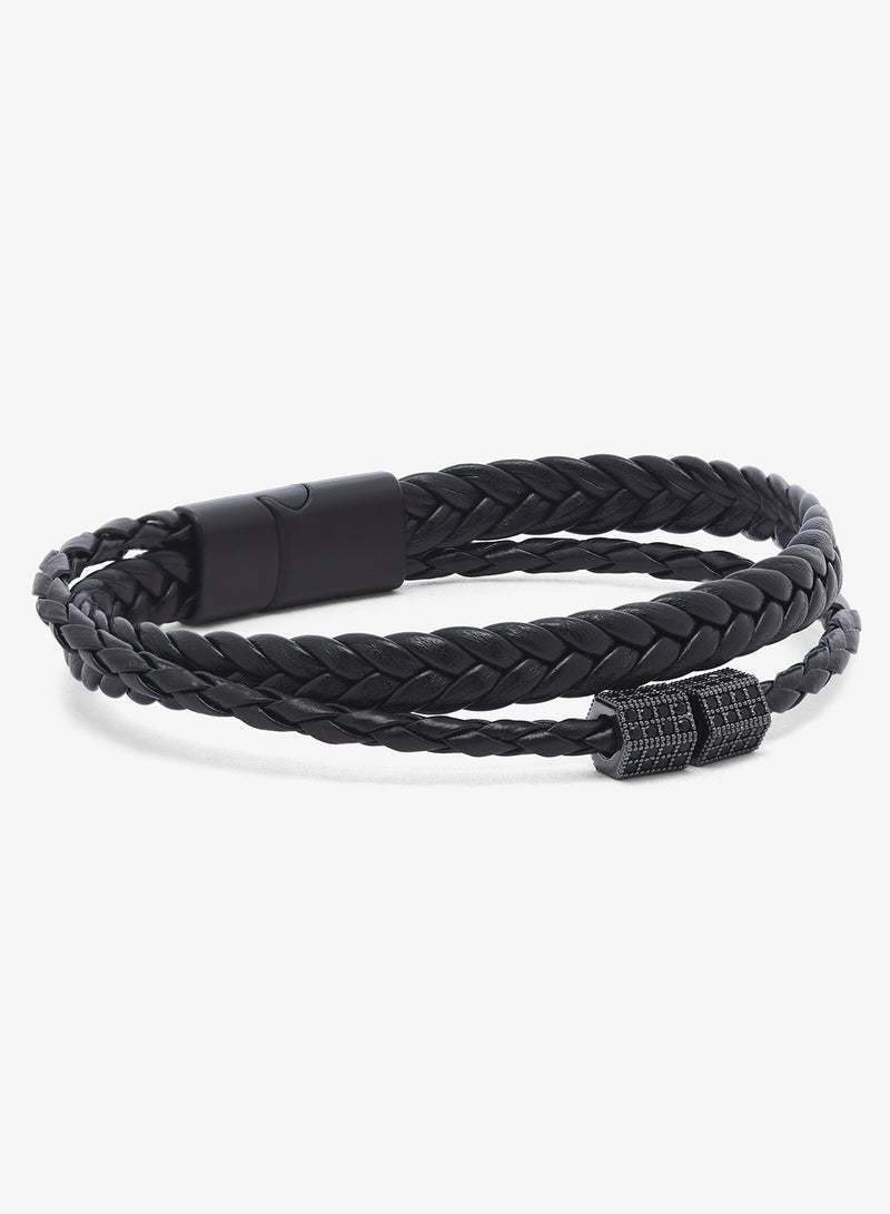 Seventy Five Multi-Layer Braided Leather Bracelet - Image 1
